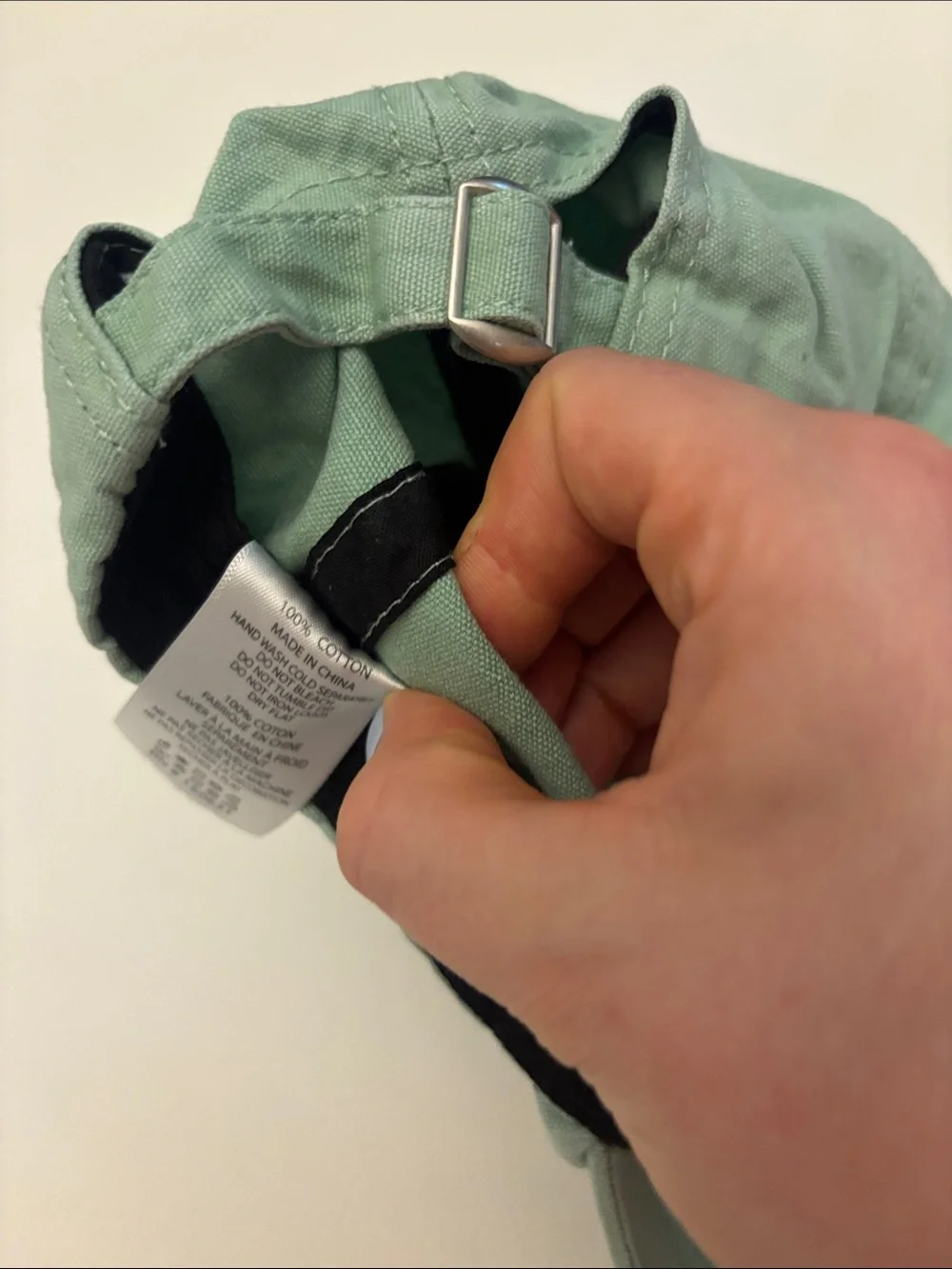 Mint Green Strapback Cap with Drawings Tag